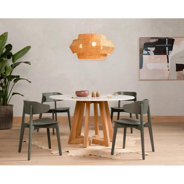 Fanned Base Round Dining Table (42"- 55")