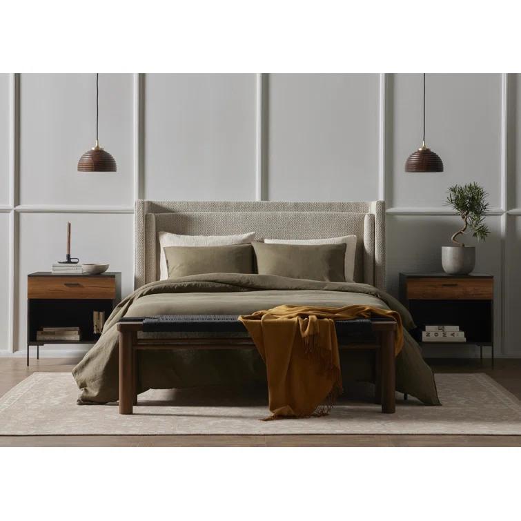 Joss & Main Lenae Upholstered Metal Platform Bed