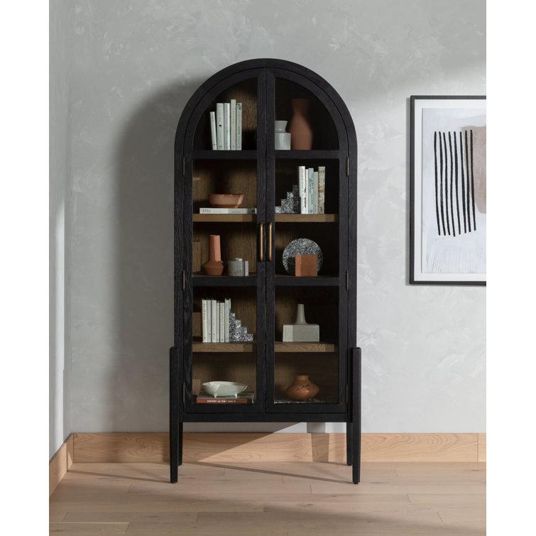 Apolline Curio Cabinet - Oak and Black