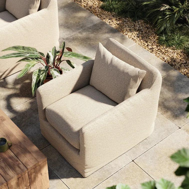 Sakura Indoor / Outdoor Swivel Chair - Sand