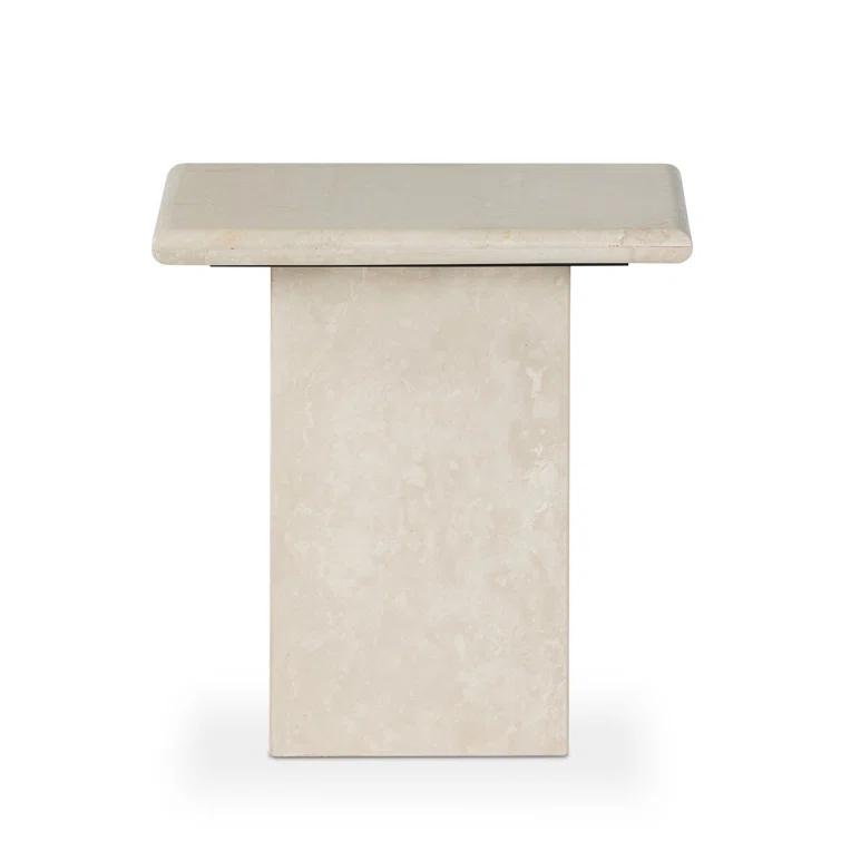 Leonel Side Table - Cream Marble