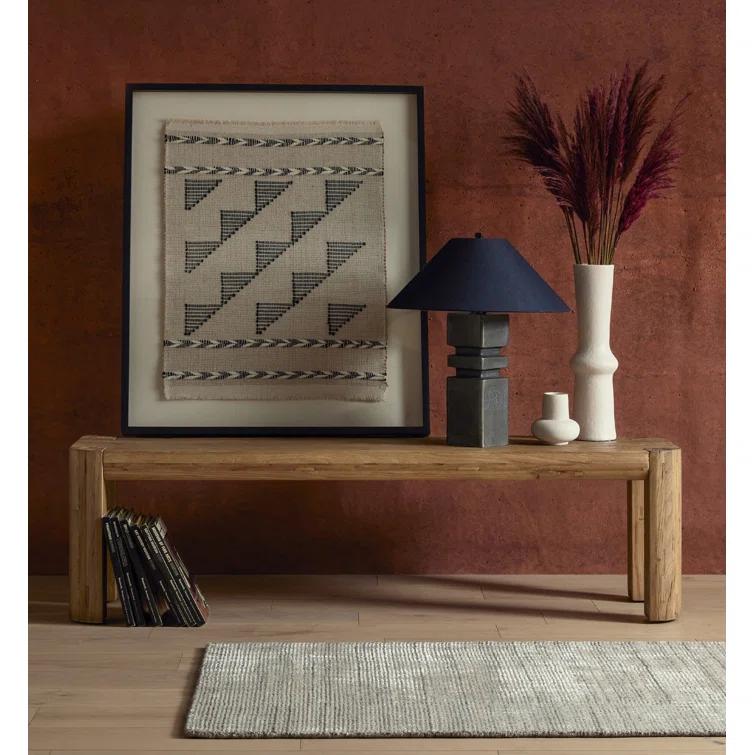 Amaud Brown and Cream Wool Blend Runner Rug 3' x 9'