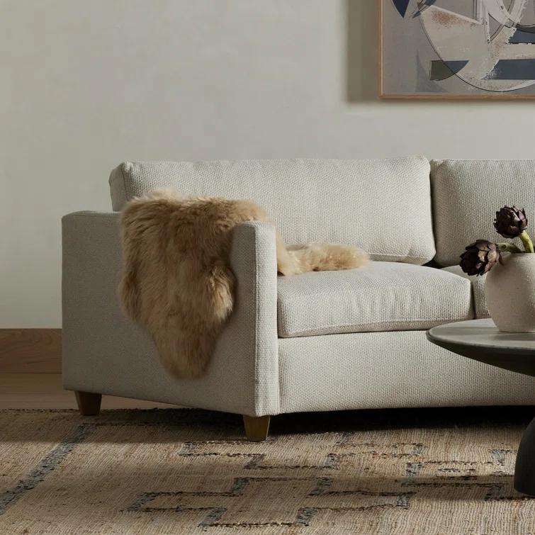 Vale Ombre Sheepskin Throw - Beige