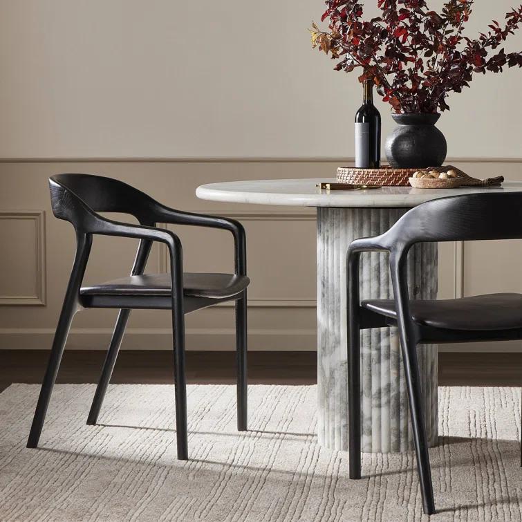 Kayla Leather Dining Armchair