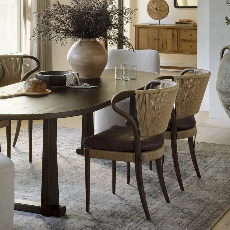 Amira Dining Chair by Amber Lewis x Four Hands - Mahogany Leather