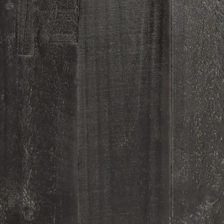 Larson 68" Black Solid Pine Wood Console Table with Shelf