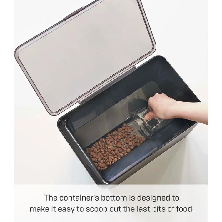 Yamazaki Home Airtight Pet Food Medium Storage Container With Transparent Lid, 1.6 gallons