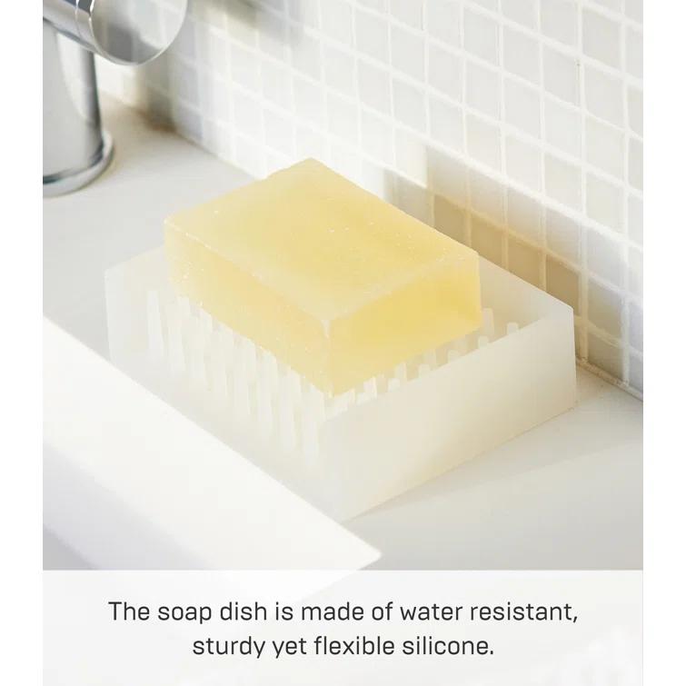 Yamazaki Home Yamazaki Home Self Draining Soap Tray - Floating Holder Dish For Sink, Silicone, No Assembly Req.