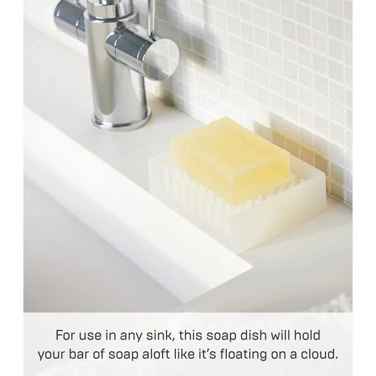 Yamazaki Home Yamazaki Home Self Draining Soap Tray - Floating Holder Dish For Sink, Silicone, No Assembly Req.