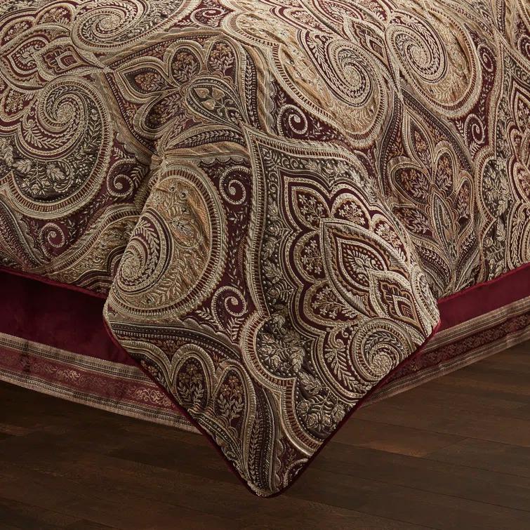 California King Ivory Woven Damask Comforter Set