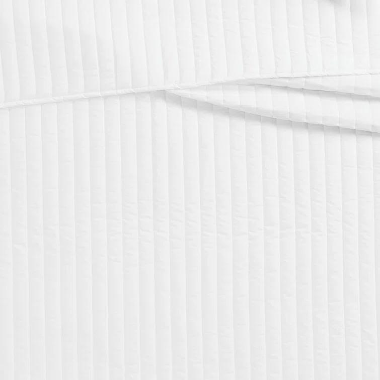 Brooklyn Loom Oversized Cotton Percale 3 Piece Quilt Set