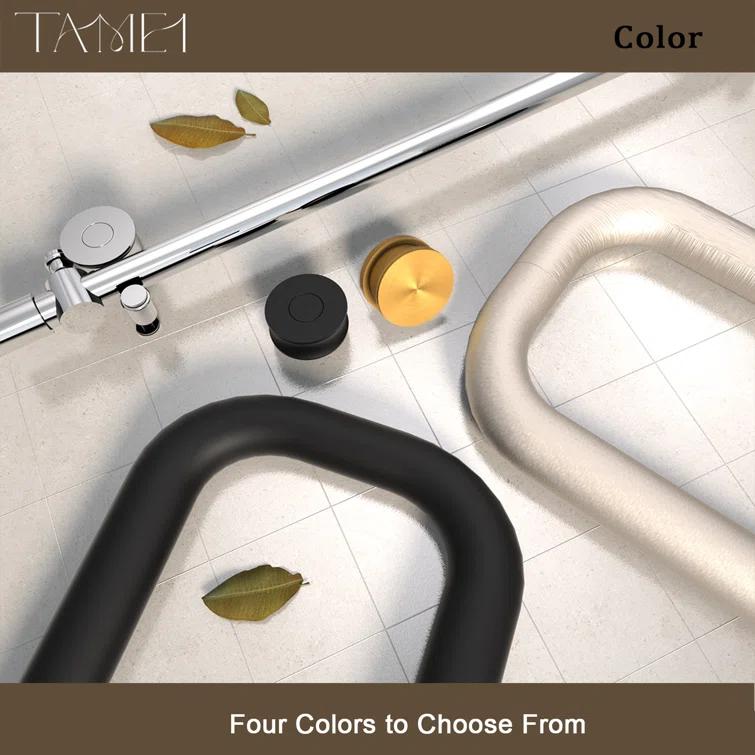 60'' - W x 60'' H Door Semi-Frameless Tub Door with