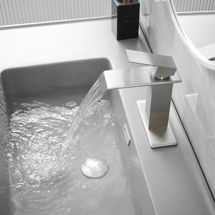 1 Single-handle Bathroom Faucet with Drain Assembly