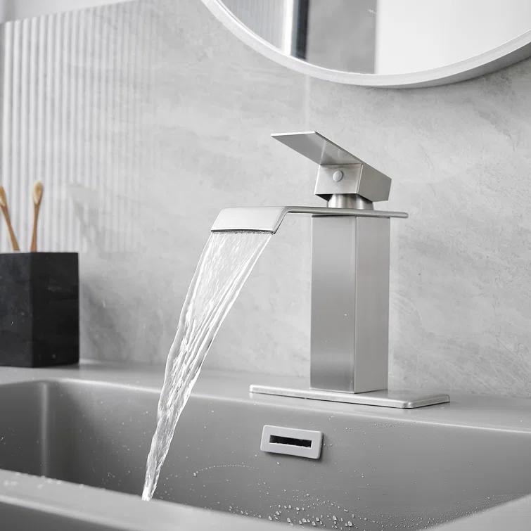 1 Single-handle Bathroom Faucet with Drain Assembly