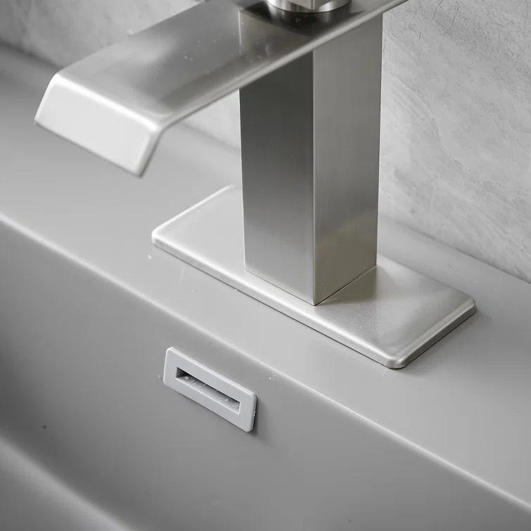 1 Single-handle Bathroom Faucet with Drain Assembly