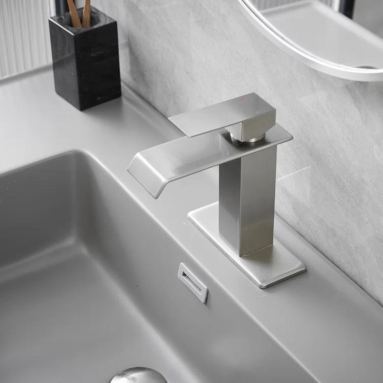 1 Single-handle Bathroom Faucet with Drain Assembly