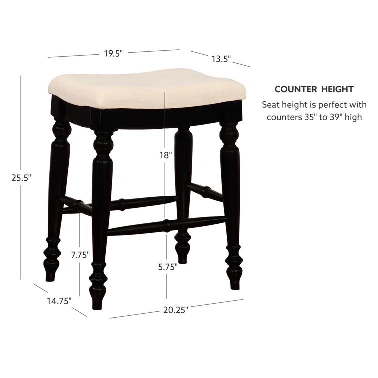 Kelly Clarkson Home Jordyn Backless Upholstered Wood Counter & Bar Stool