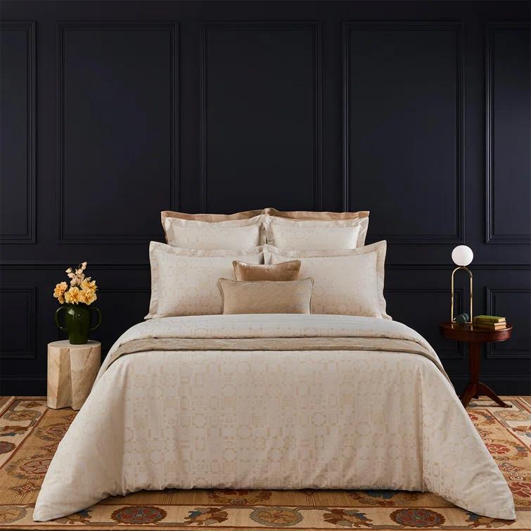 Allure Organic Cotton Jacquard Queen Duvet Cover
