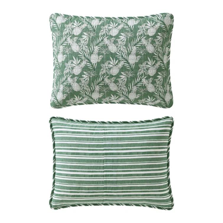 Tommy Bahama Home Pineapple Venture Tropical Cotton Floral Quilt Set