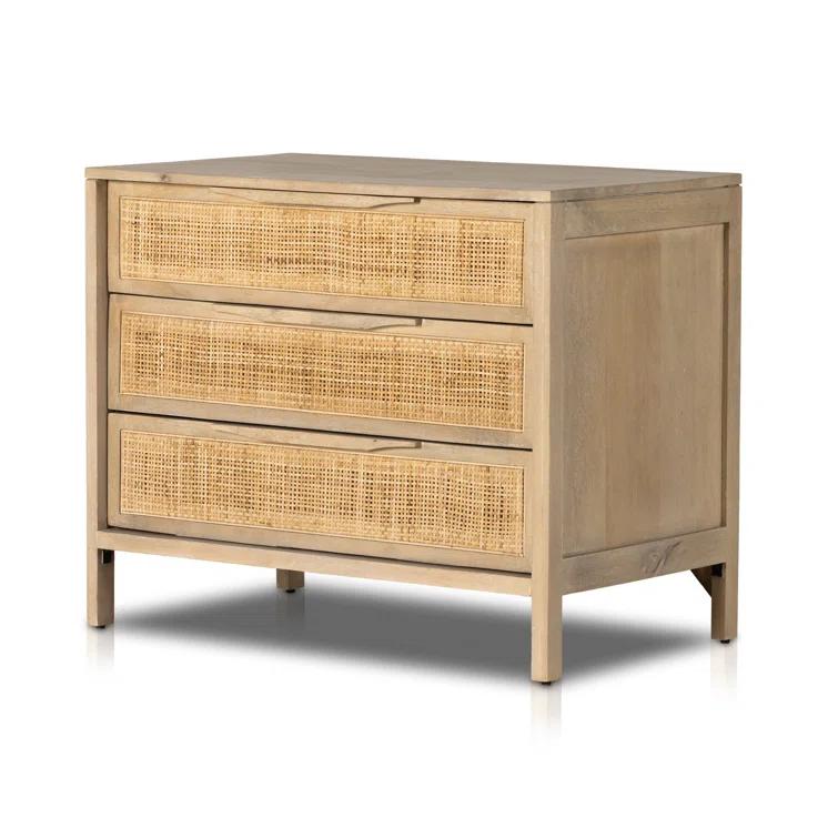 Hannah 3-Drawer Nightstand - Natural