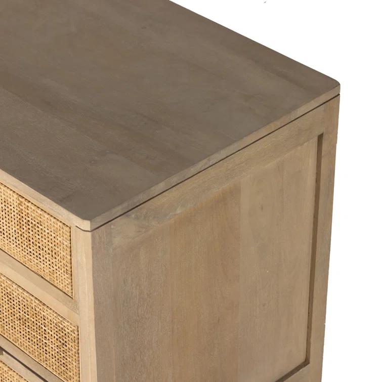 Hannah 3-Drawer Nightstand - Natural