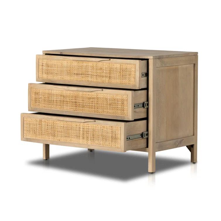Hannah 3-Drawer Nightstand - Natural