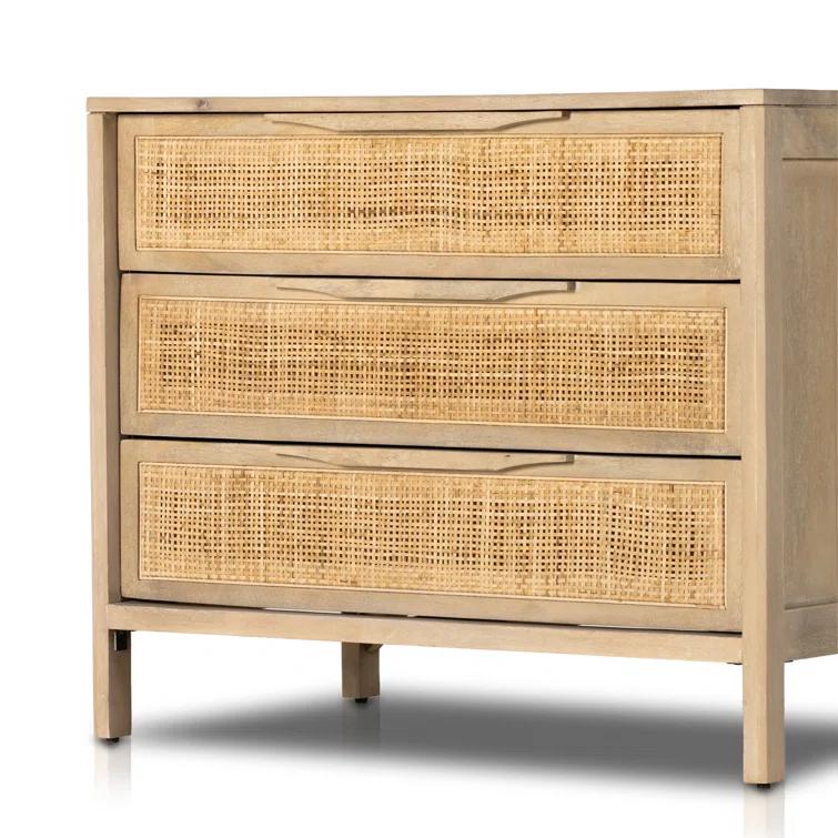 Hannah 3-Drawer Nightstand - Natural