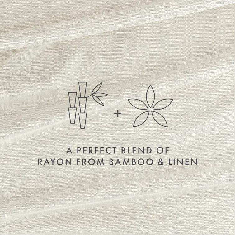 Luxury Rayon From Bamboo Linen Blend 4 Piece Sheet Set