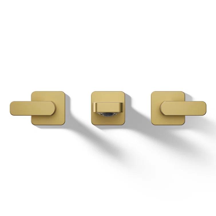 Parallel Wall-Mount Bathroom Sink Faucet Trim