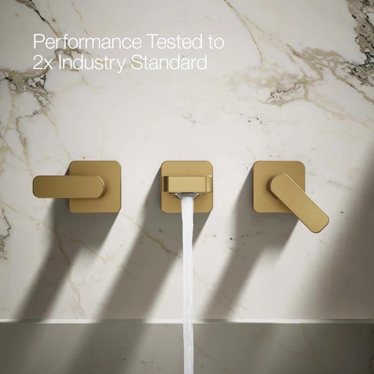 Parallel Wall-Mount Bathroom Sink Faucet Trim