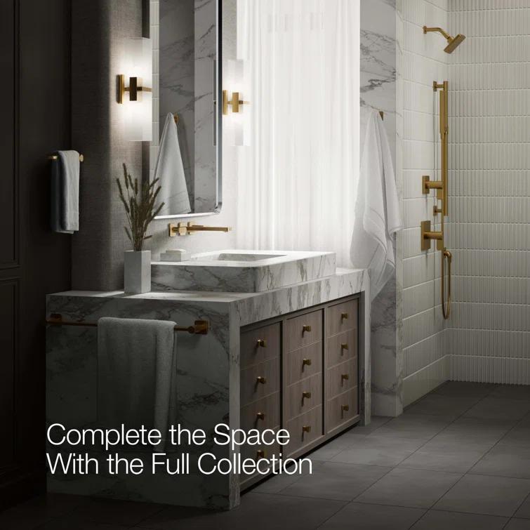 Parallel Wall-Mount Bathroom Sink Faucet Trim