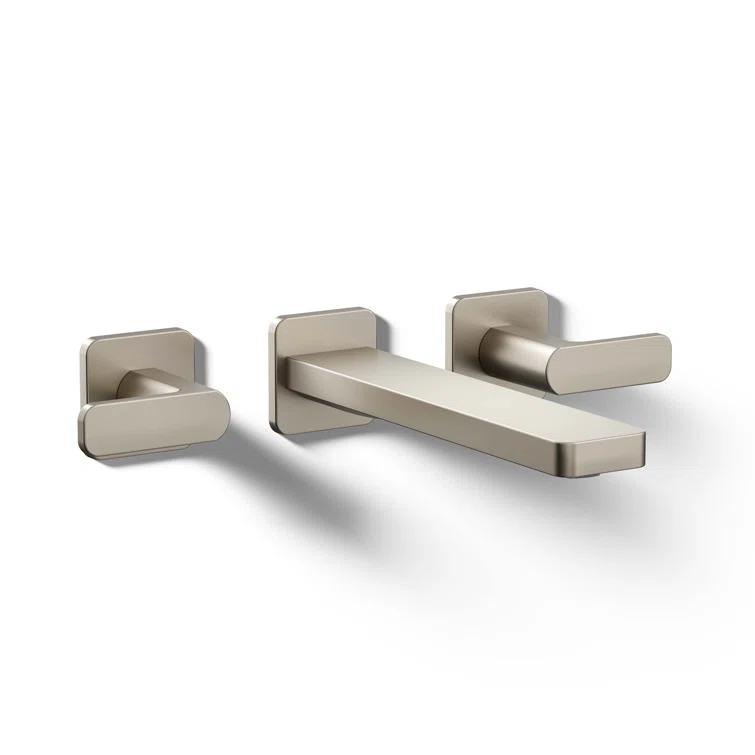 Parallel Wall-Mount Bathroom Sink Faucet Trim