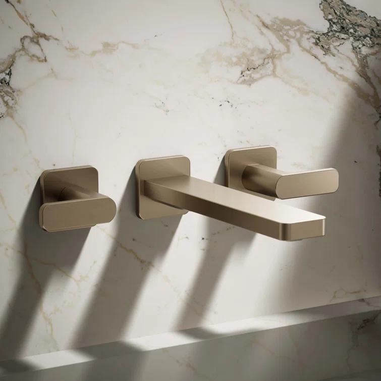 Parallel Wall-Mount Bathroom Sink Faucet Trim