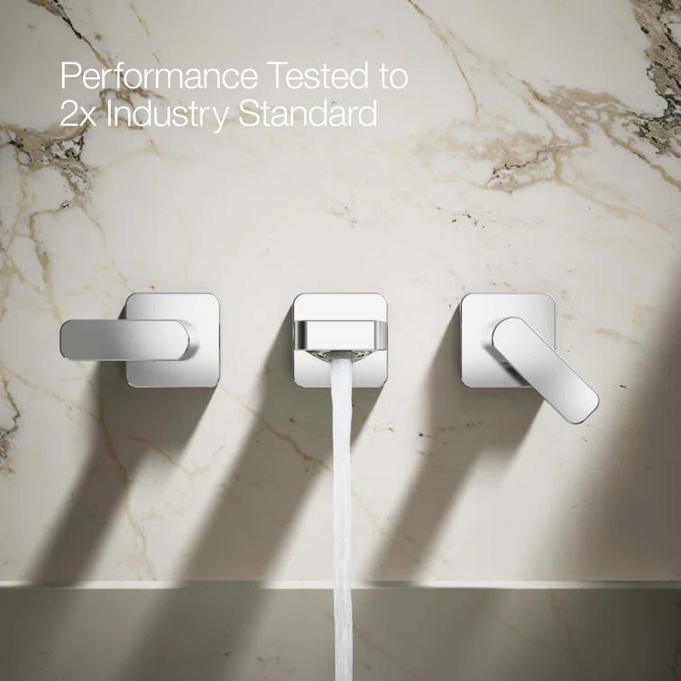 Parallel Wall-Mount Bathroom Sink Faucet Trim