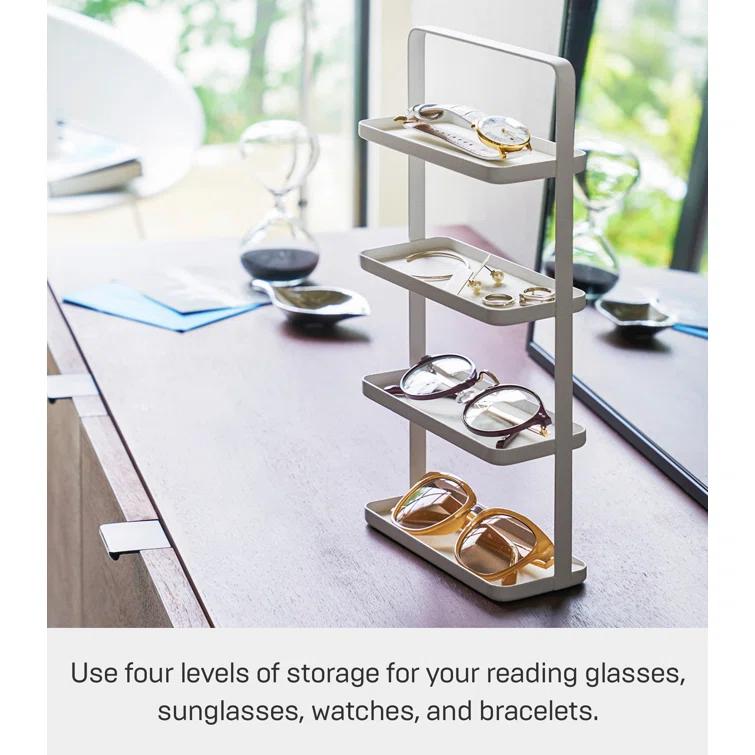 Tower Yamazaki Home 4-Tier Accessory Tray, Jewelry Holder & Storage Organizer, Steel, Handle