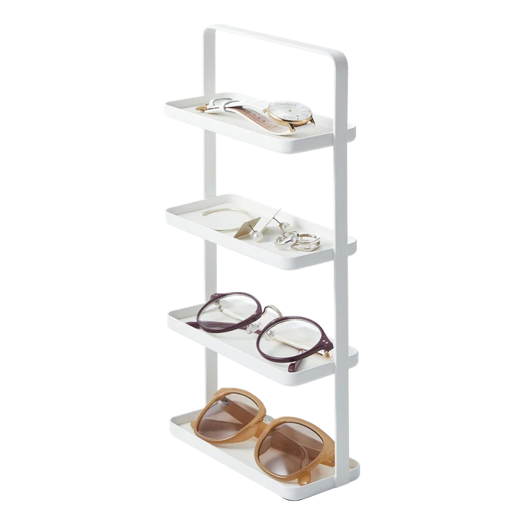 Tower Yamazaki Home 4-Tier Accessory Tray, Jewelry Holder & Storage Organizer, Steel, Handle