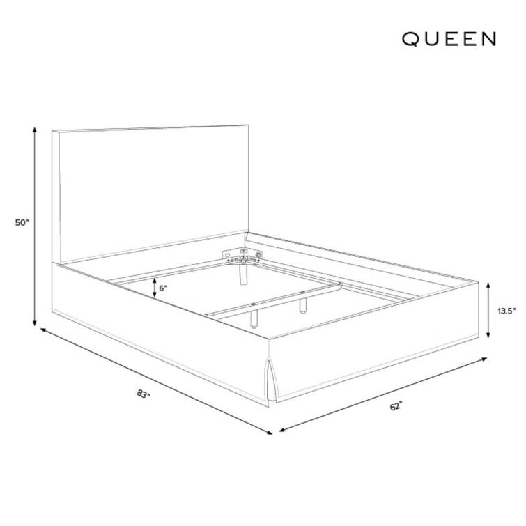 Maura Slipcover Bed - Pine Velvet / Queen