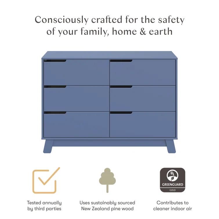 Hudson 6 Drawer 48" W Double Dresser