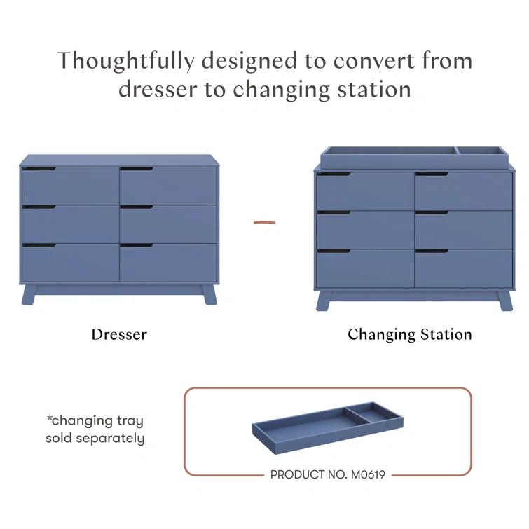 Hudson 6 Drawer 48" W Double Dresser