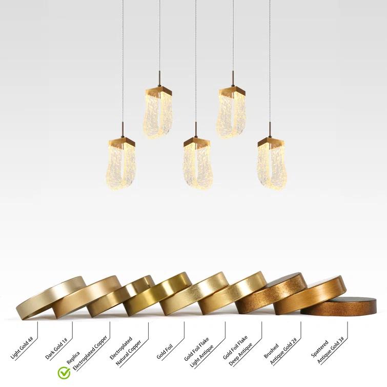 Grigor 5 - Light Kitchen Island Linear LED Pendant