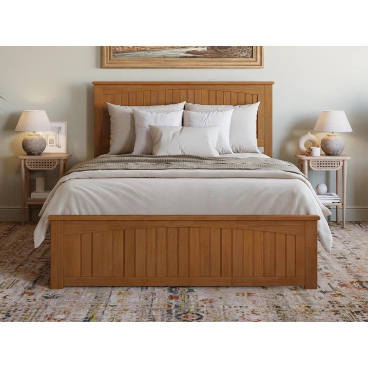 AFI Furnishings Nantucket Low Profile Solid Wood Platform Bed with Matching Footboard