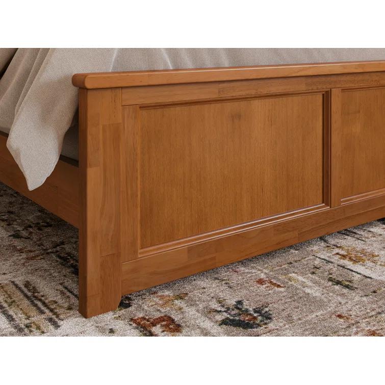 Madison Solid Wood Low Profile Platform Bed with Matching Footboard