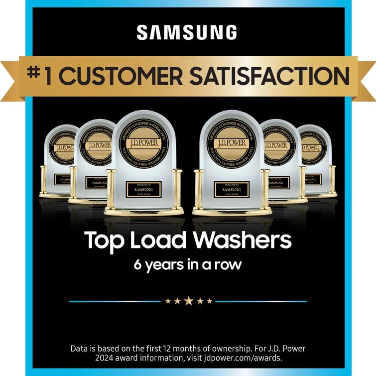 Samsung Samsung 5.5 cu. ft. Extra-Large Capacity Smart Top Load Washer with Auto Dispense System WA55CG7500AEUS