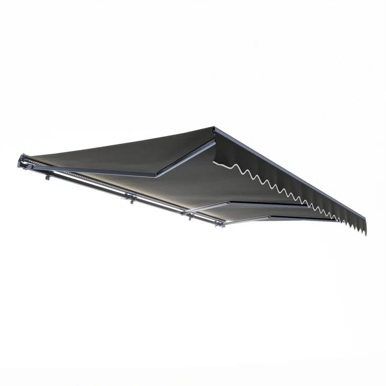 Semi-Cassette Patio Awning with LED Lights - Moroccan Collection