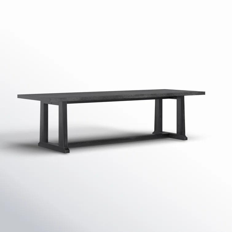 Otto Black Pine Extendable Rectangular Dining Table