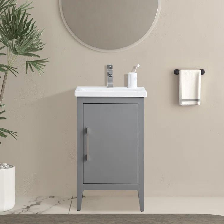 20'' Single Bathroom Vanity with Ceramic Top