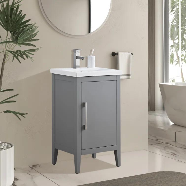20'' Single Bathroom Vanity with Ceramic Top