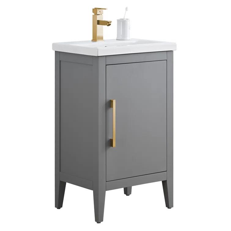 20'' Single Bathroom Vanity with Ceramic Top
