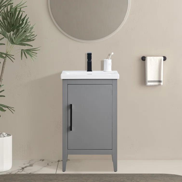 20'' Single Bathroom Vanity with Ceramic Top