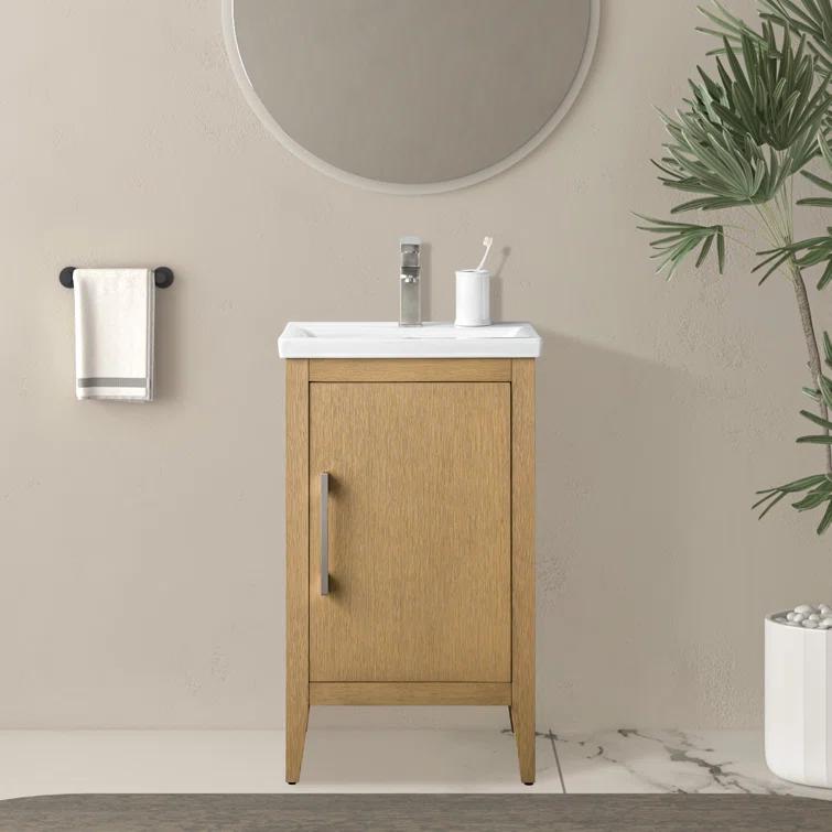 20'' Single Bathroom Vanity with Ceramic Top